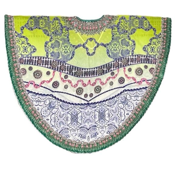 Original Green Embellished Short Round Kaftan OS - Picture 3 of 16